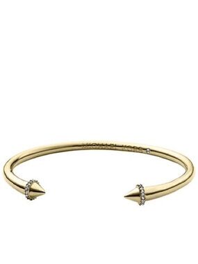 Michael Kors Gold Spike Open Cuff Bracelet with Crystal Accents